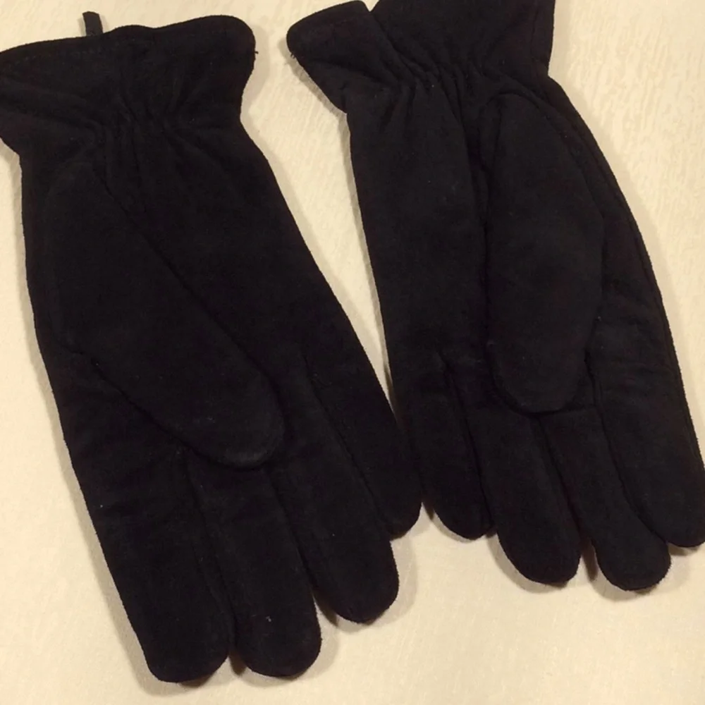 Ladies Red Leather & BlackPigskin Gloves-S/M